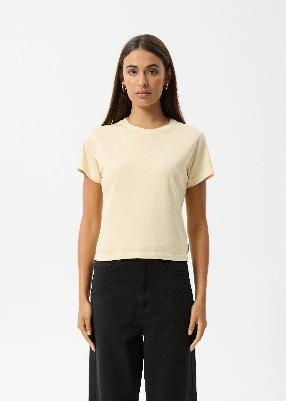 AFENDS Womens Carmen - Baby Tee - Sand