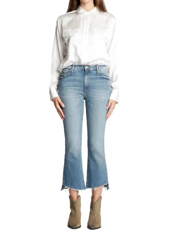 Cindy Slant Fray Jeans In Day After Day