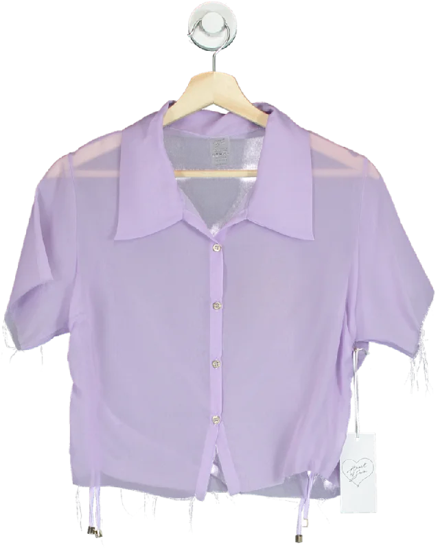 Heart of Sun Lavender Sheer Cover-Up Top One Size