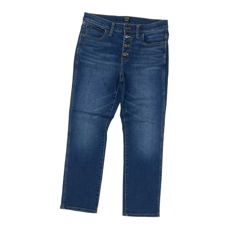 Jeans Straight By J. Crew In Blue Denim, Size:6