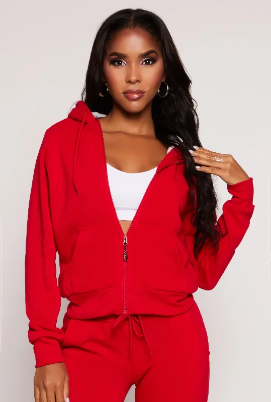 Zip Up Fleece Hoodie