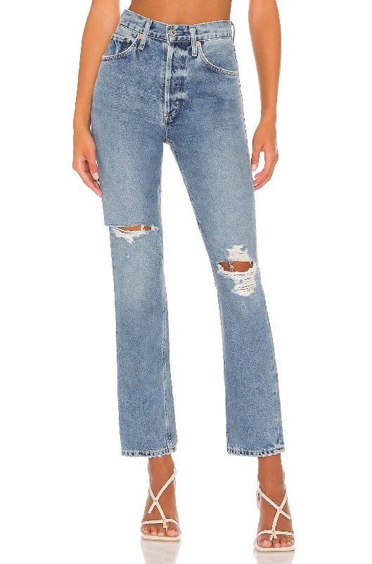 Sabine High Rise Straight Jean In Gretta