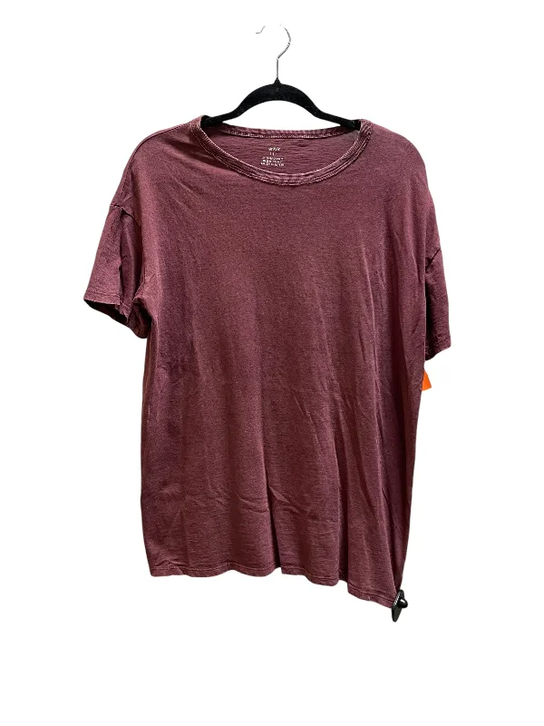 Top Short Sleeve By Aerie In Maroon, Size: S