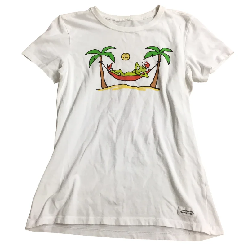 Top Short Sleeve By Life Is Good In White, Size: S