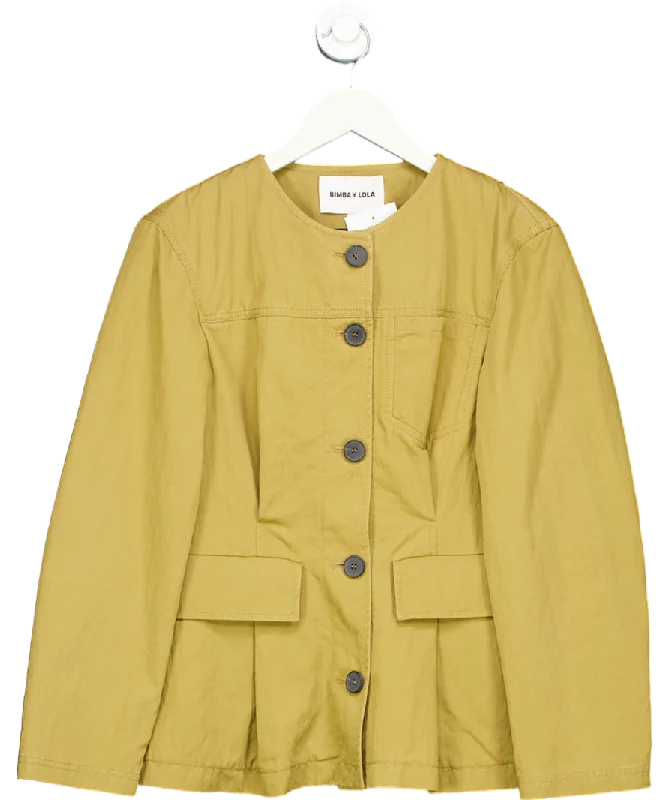 Bimba Y Lola Beige Top And Bottom Buttoned Up Jacket UK S