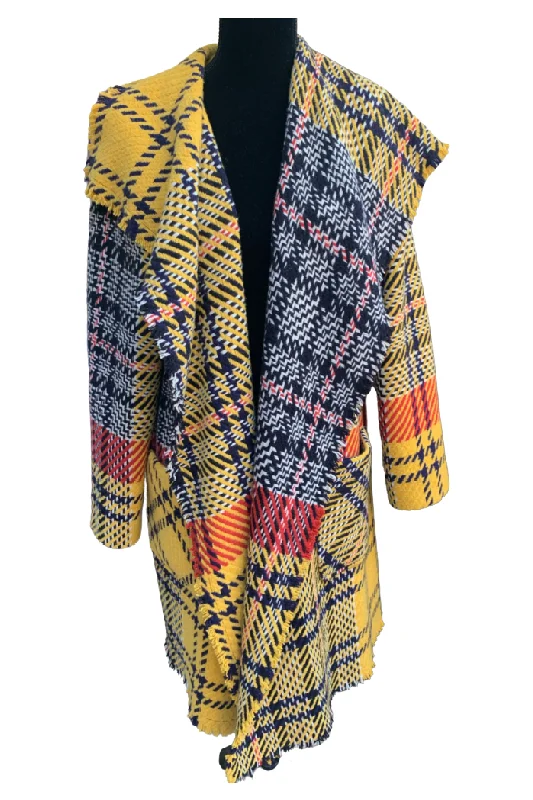 Mallia #4786 Plaid Wool Coat