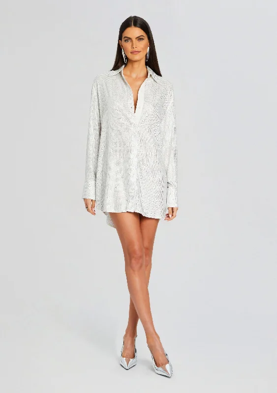 Maddox Embellished Shirt Dress