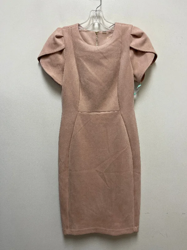 Dress Casual Midi By Calvin Klein In Pink, Size: S