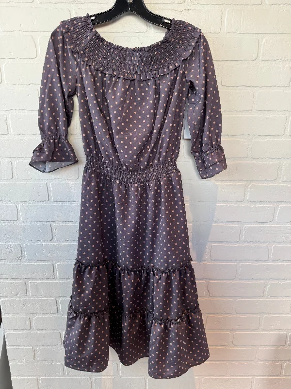 Dress Casual Midi By Joa In Purple, Size: S