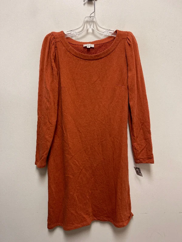 Dress Casual Midi By Loft In Orange, Size: S