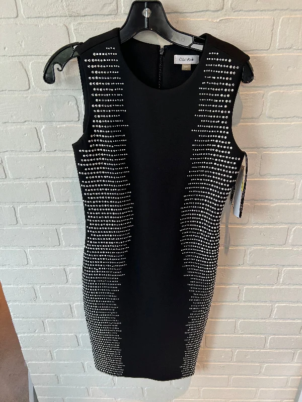 Dress Party Midi By Calvin Klein In Black, Size: S