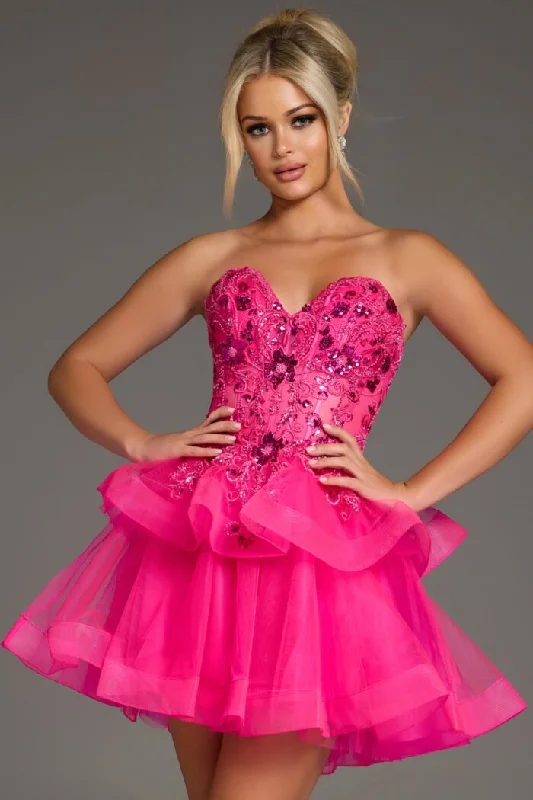 Jovani 40503 Homecoming Tiered Mini Short Cocktail Dress