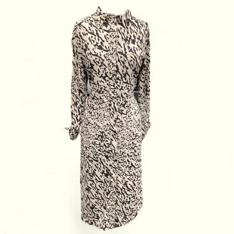 Dress Casual Maxi By H&m In Black & Cream, Size: S