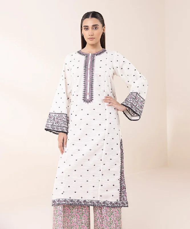 Embroidered Zari Khaddar Shirt