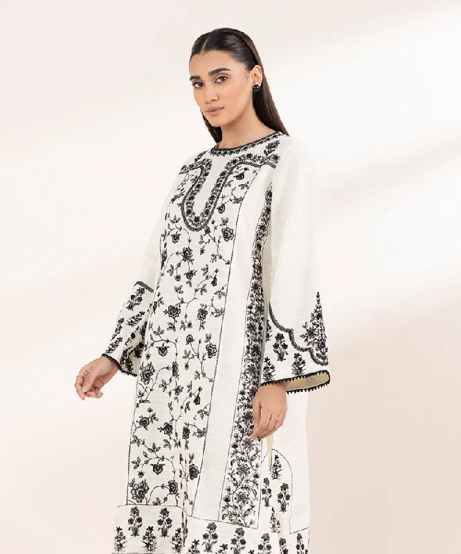 Embroidered Zari Khaddar Shirt