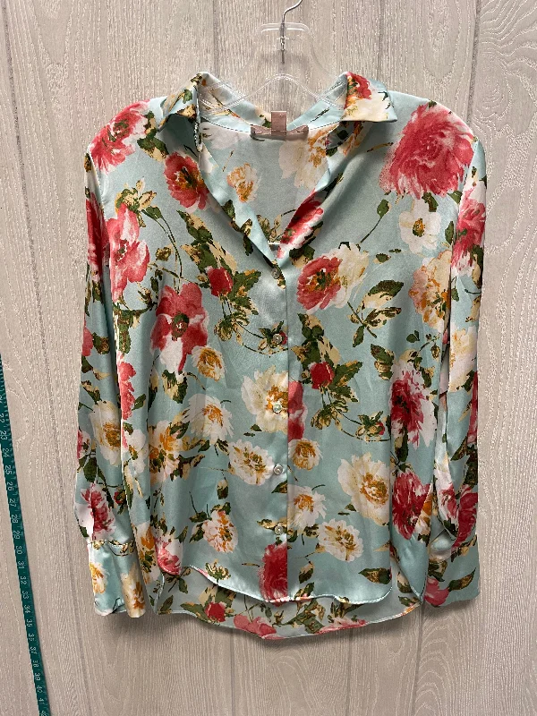 Blouse Long Sleeve By Philosophy In Floral Print, Size: Xs