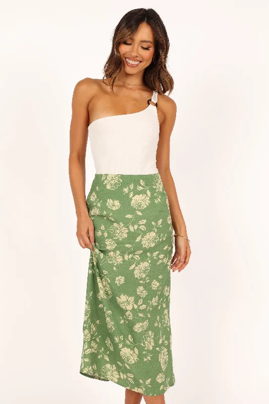 Cordelia Midi Skirt - Green