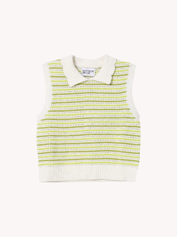 STRIPE TANK IN LIME